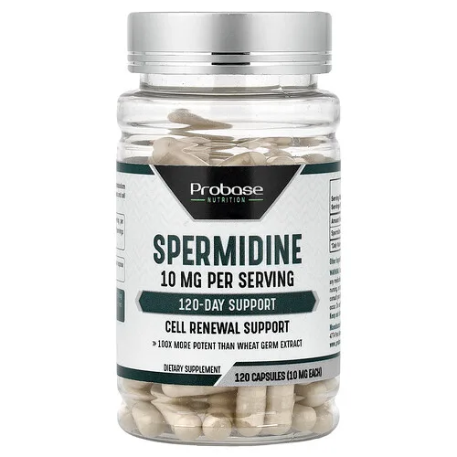 Probase Nutrition, Espermidina, 10 mg, 120 cápsulas