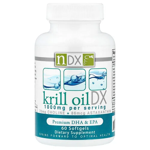 Natural Dynamix (NDX), Aceite de kril DX, DHA y EPA prémiums, 60 cápsulas blandas