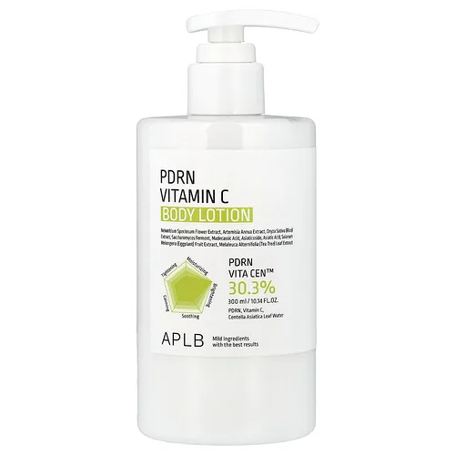 APLB, PDRN, Loción corporal con vitamina C, 300 ml (10,14 oz. líq.)