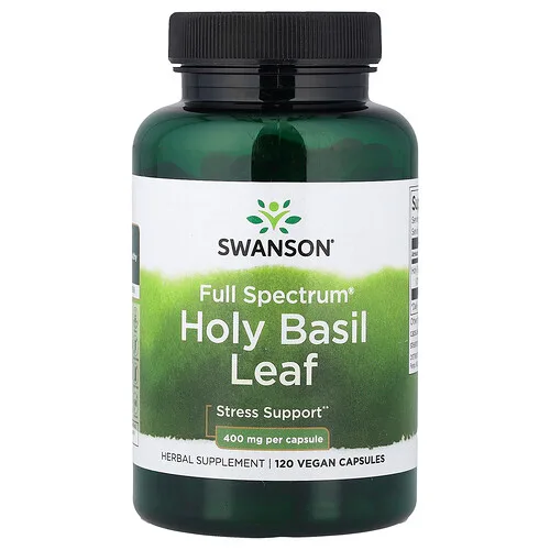 Swanson Vitamins, Hoja de albahaca morada Full Spectrum®, 400 mg, 120 cápsulas veganas