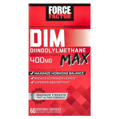 Force Factor, Ingredientes esenciales, DIM Max, 60 cápsulas vegetales