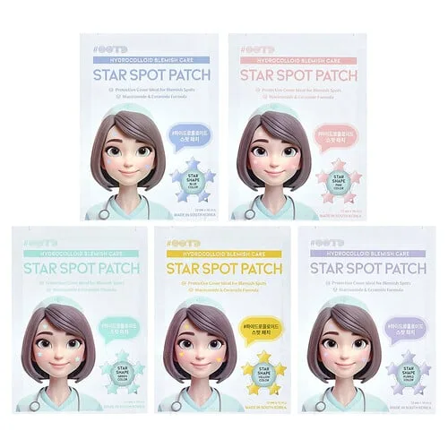OOTD, Parche para manchas en estrellas, Tratamiento hidrocoloide para las imperfecciones, 80 parches