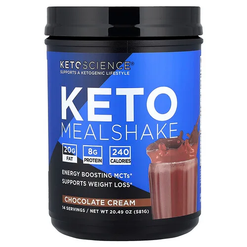 Keto Science, Batido cetogénico para comidas, Crema de chocolate, 581 g (20,49 oz)