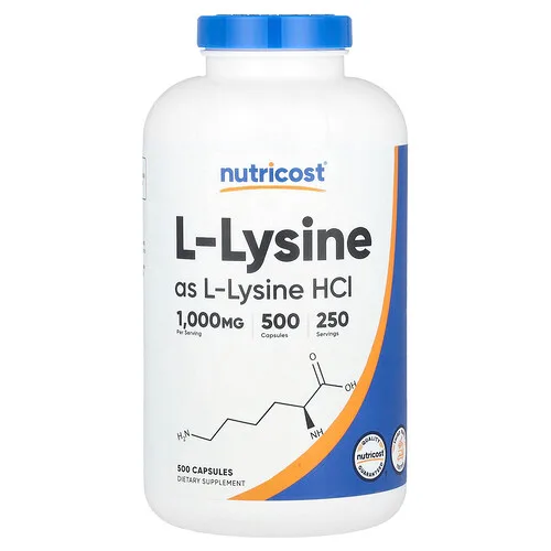 Nutricost, L-lisina, 500 cápsulas (500 mg por cápsula)