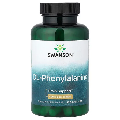 Swanson Vitamins, DL-fenilalanina, 500 mg, 100 cápsulas