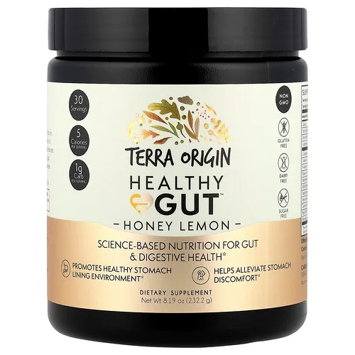 Terra Origin, Healthy Gut™, Miel y limón, 232,2 g (8,19 oz)