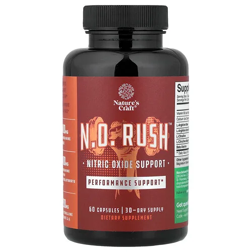 Nature's Craft, NO Rush™, Refuerzo para la oxidación nítrica, 60 cápsulas