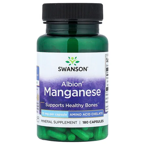 Swanson Vitamins, Manganeso Albion®, 10 mg, 180 cápsulas
