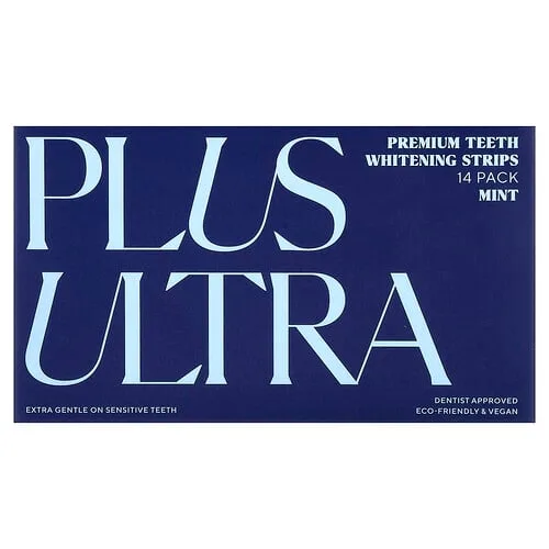 Plus Ultra, Tiras blanqueadoras prémiums, Menta, Paquete de 14