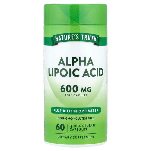 Nature's Truth, Ácido alfa-lipoico, 60 cápsulas de liberación rápida