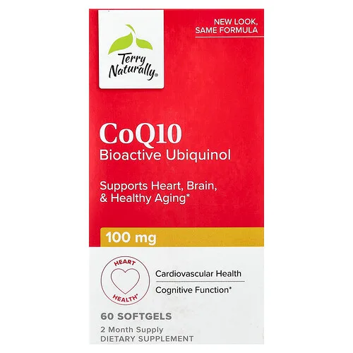 Terry Naturally, CoQ10, Ubiquinol bioactivo, 60 cápsulas blandas