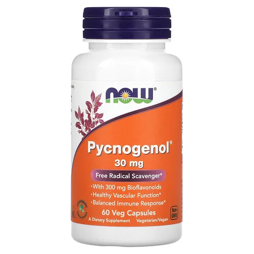 NOW Foods, Pycnogenol® con bioflavonoides, 60 cápsulas vegetales