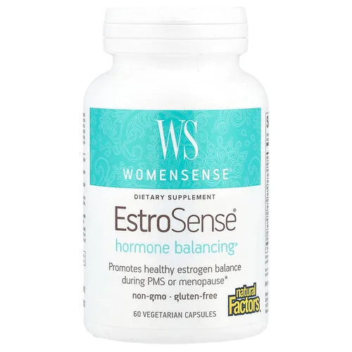 Natural Factors, WomenSense, EstroSense, equilibrio hormonal, 60 cápsulas vegetales