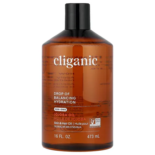 Cliganic, Drop of Balancing Hydration™, Aceite de jojoba 100 % puro, 473 ml (16 oz. líq.)
