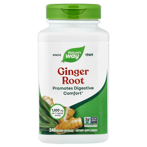 Nature's Way, Raíz de jengibre, 240 cápsulas veganas (0,55 mg por cápsula)