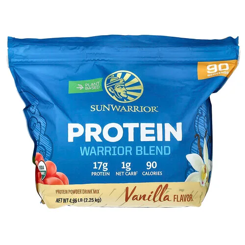 Sunwarrior, Warrior Blend, Proteína, Vainilla, 2,25 kg (4,96 lb)