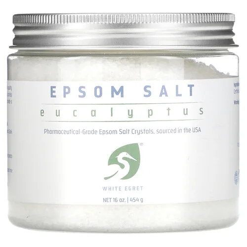 White Egret, Sal de Epsom, Eucalipto, 454 g (16 oz)