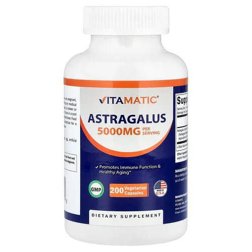 Vitamatic, Astrágalo, 5000 mg, 200 cápsulas vegetales