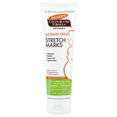 Palmer's, Cocoa Butter Formula® con vitamina E, Crema de masaje para tratar las estrías, 125 g (4,4 oz)