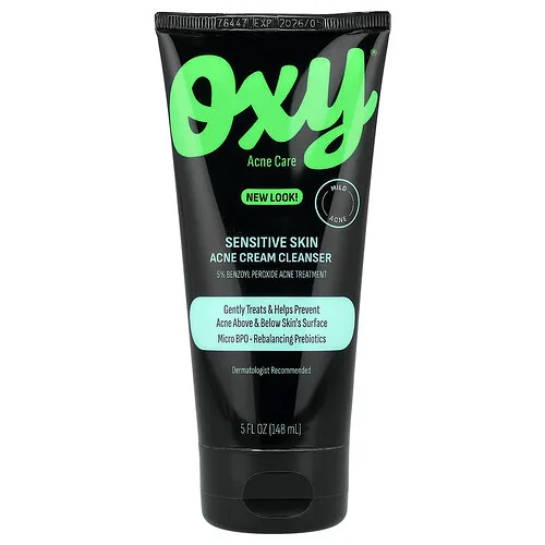 Oxy Skin Care, Crema de limpieza para piel sensible y acné, 148 ml (5 oz. líq.)