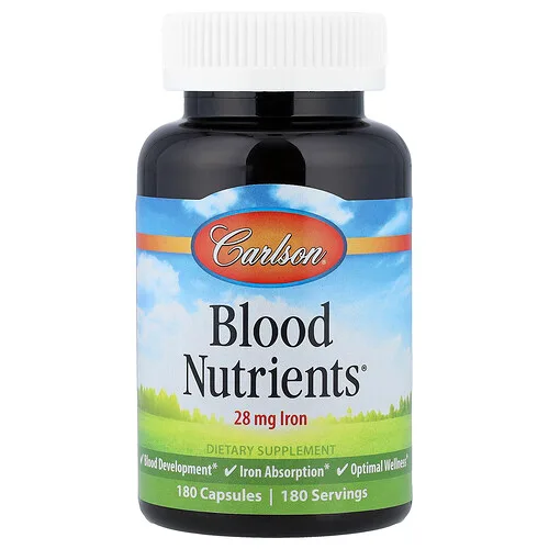 Carlson, Blood Nutrients®, 180 cápsulas