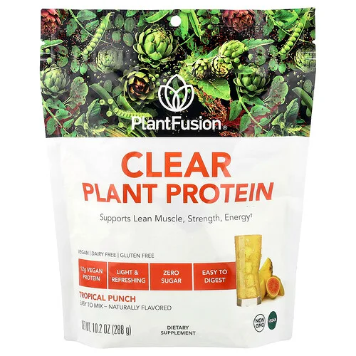 PlantFusion, Proteína de origen vegetal clara, Ponche tropical, 288 g (10,2 oz)