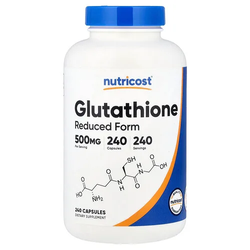 Nutricost, Glutatión, 500 mg, 240 cápsulas