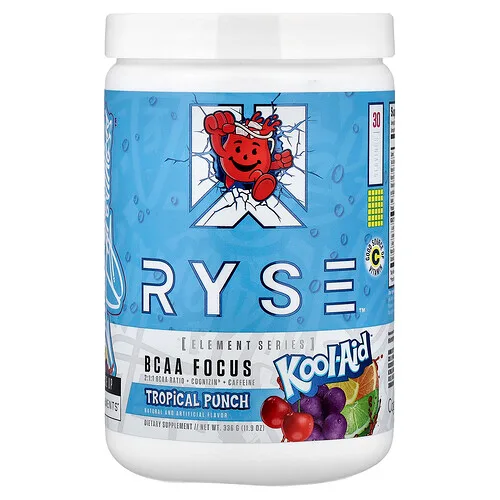 RYSE, Serie de elementos, Concentración en BCAA, Kool-Aid™, Ponche tropical, 336 g (11,9 oz)