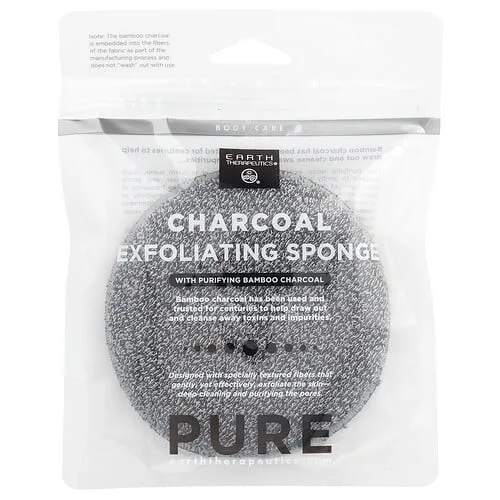 Earth Therapeutics, Esponja exfoliante de carbón vegetal`` 1 esponja