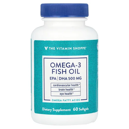 The Vitamin Shoppe, Aceite de pescado con omega-3, 1000 mg, 60 cápsulas blandas