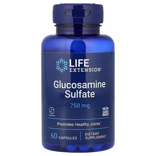 Life Extension, Sulfato de glucosamina, 60 cápsulas