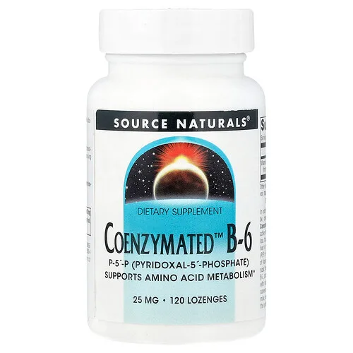 Source Naturals, Vitamina B6 Coenzymated™, 25 mg, 120 pastillas