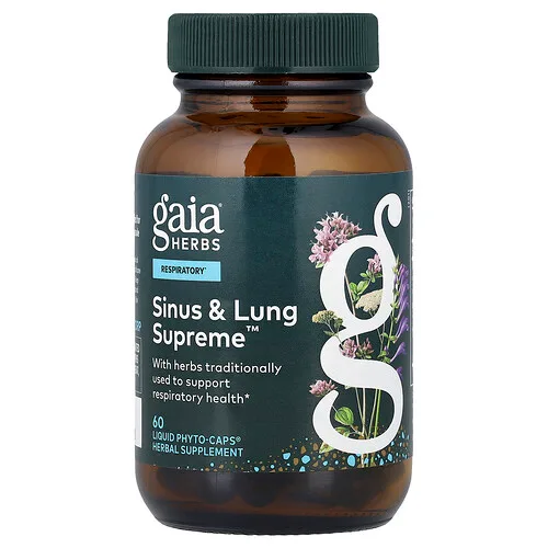 Gaia Herbs, Sinus and Lung Supreme™, 60 Phyto-Caps® con contenido líquido