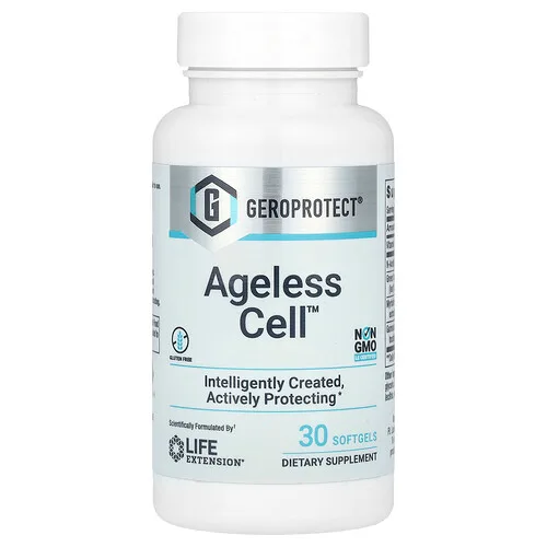Life Extension, Ageless Cell de GEROPROTECT, 30 cápsulas blandas
