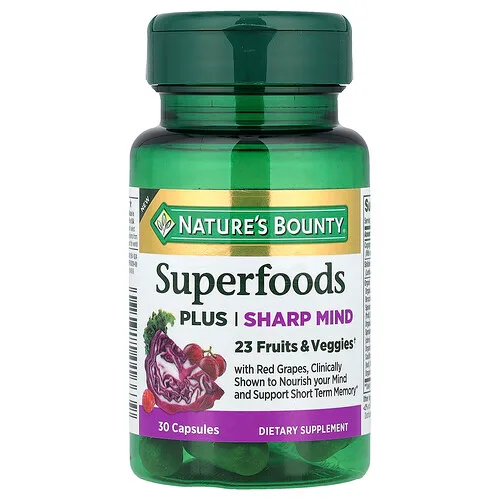 Nature's Bounty, Superalimentos más agudos, 30 cápsulas