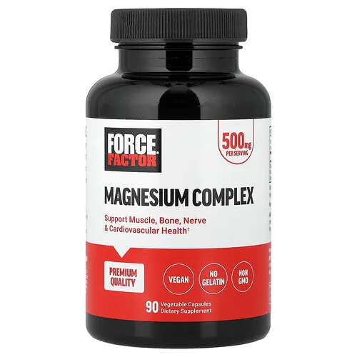 Force Factor, Complejo de magnesio, 500 mg, 90 cápsulas vegetales
