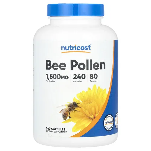 Nutricost, Polen de abeja, 240 cápsulas (500 mg por cápsula)
