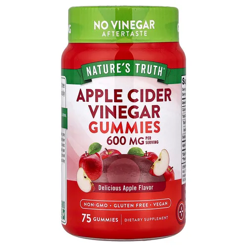 Nature's Truth, Gomitas de vinagre de sidra de manzana, Manzana, 75 gomitas