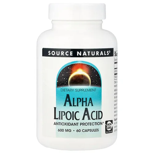 Source Naturals, Ácido alfa-lipoico, 600 mg, 60 cápsulas