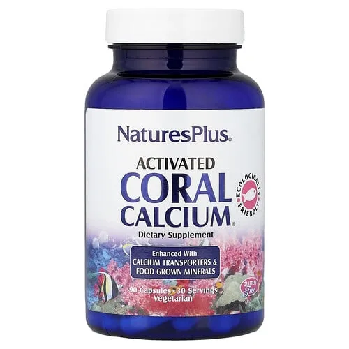 NaturesPlus, Calcio Coral Actviado, 90 Cápsulas Vegetarianas