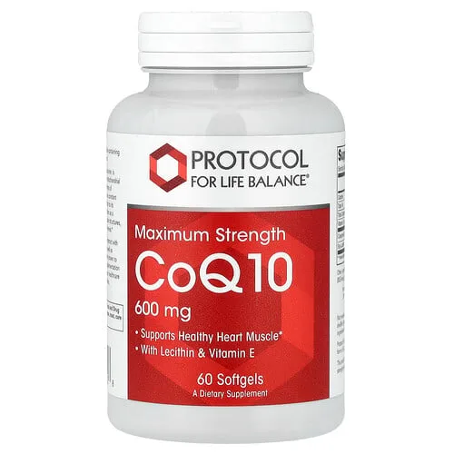 Protocol for Life Balance, CoQ10, Máxima concentración, 60 cápsulas blandas