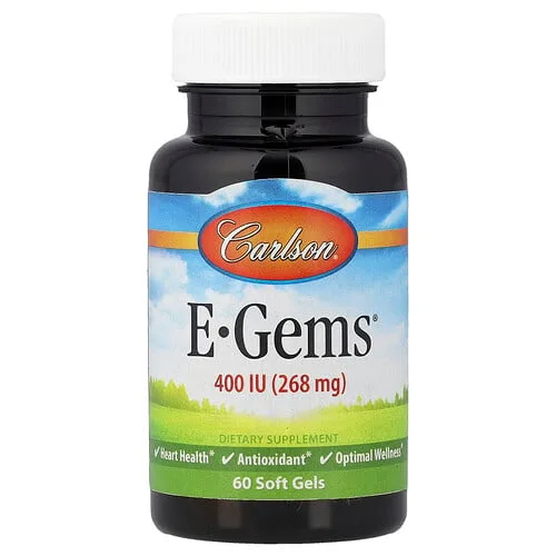 Carlson, E-Gems®, 400 UI (268 mg), 60 cápsulas blandas