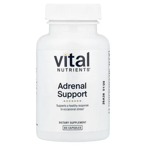 Vital Nutrients, Refuerzo suprarrenal, 60 cápsulas