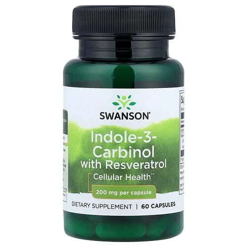 Swanson Vitamins, Indol-3-carbinol con resveratrol, 60 cápsulas
