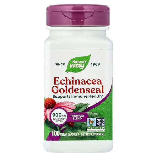 Nature's Way, Equinácea, Sello de oro, 100 cápsulas veganas
