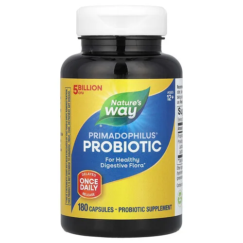 Nature's Way, Probiótico Primadophilus®, 12 años en adelante, 5000 millones de UFC, 180 cápsulas