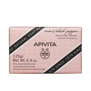 JABÓN NATURAL con rosa y pimienta negra 125 gr