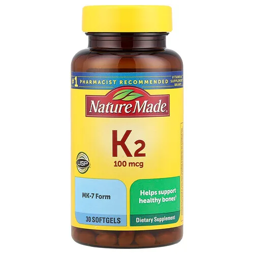 Nature Made, Vitamina K2, 100 mcg, 30 cápsulas blandas