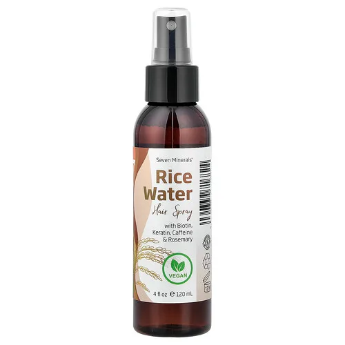 Seven Minerals, Spray para el cabello con agua de arroz`` 120 ml (4 oz. Líq.)