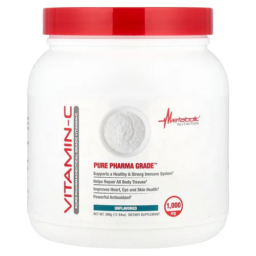 Metabolic Nutrition, Vitamina C, Sin sabor, 500 g (17,64 oz)